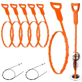 LHLZNB 6 Pack 25 Inch Drain Snake，Sink unblocker，Hair Clog Remover Sink Unblocker Snake,Reusable Shower Drain Unblocker Tool,Drain Snake for Shower,Kitchen,Sink,Bathroom