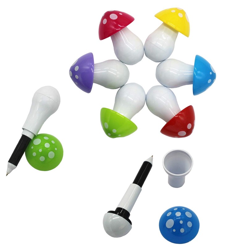 SWTOOL 30pcs Mushroom Ballpoint Pen Cute Cartoon Retractable Ball Pen