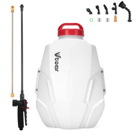 Battery Powered Backpack Sprayer 3 Gallon, Vtoeir 100 PSI Electric Graden Sprayer Works with 12.6V Battery, Weed Yard Sprayer with Telescopic Wand, 5 Nozzles, 4 Ah Battery & Charger Included