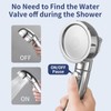 HANLIAN High Pressure Shower Head with Pause Button, 3 Spray