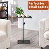 RCHYFEED Metal End Table,Height Adjustable Tall Side Tables Living Room,Small