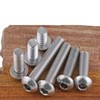 ANSIEDIO M5 Hex Socket Button Machine Screws Bolts, Stainless Steel