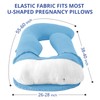 Sasttie Cooling Pregnancy Pillow Cover, 57-inch U Shaped Pregnancy Pillow