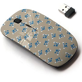 2.4G Wireless Mouse with Cute Pattern Design for All Laptops and Desktops with Nano Receiver - Cute Dog Bone