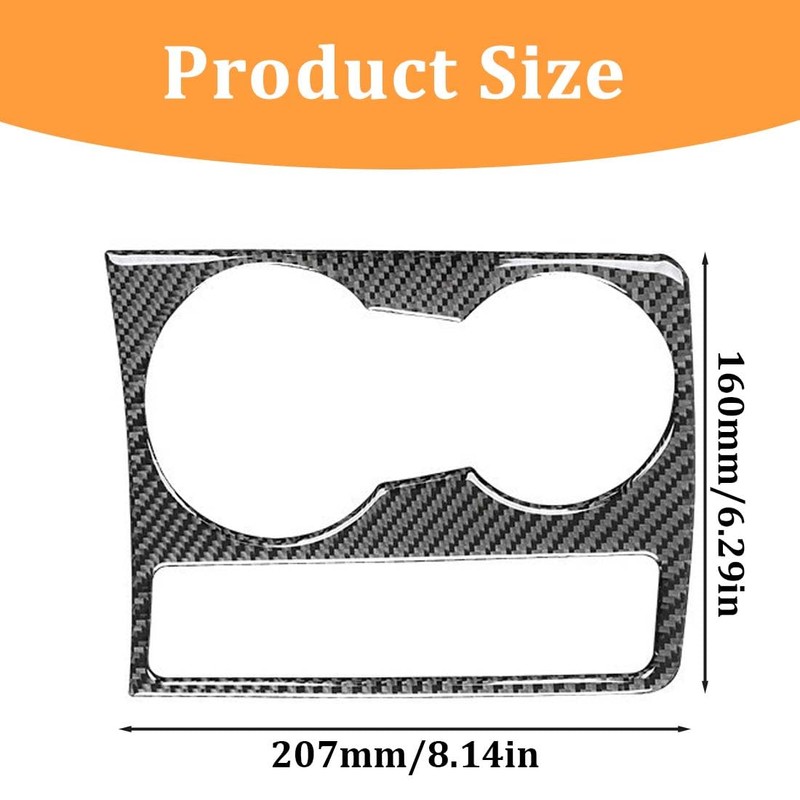 Car Cup Holder Cover Trim, Carbon Car Centre Console Water