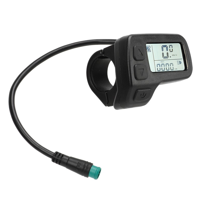Electric Bicycle LCD Display Waterproof Connector Data Display Meter 24V