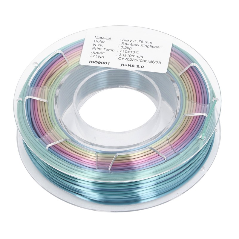1.75mm 3D Printer PLA Filament Rainbow Gradient Color Printer Filament