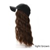 LaLuLoLi Womens Light Brown Hair Extensions with Black Baseball Cap