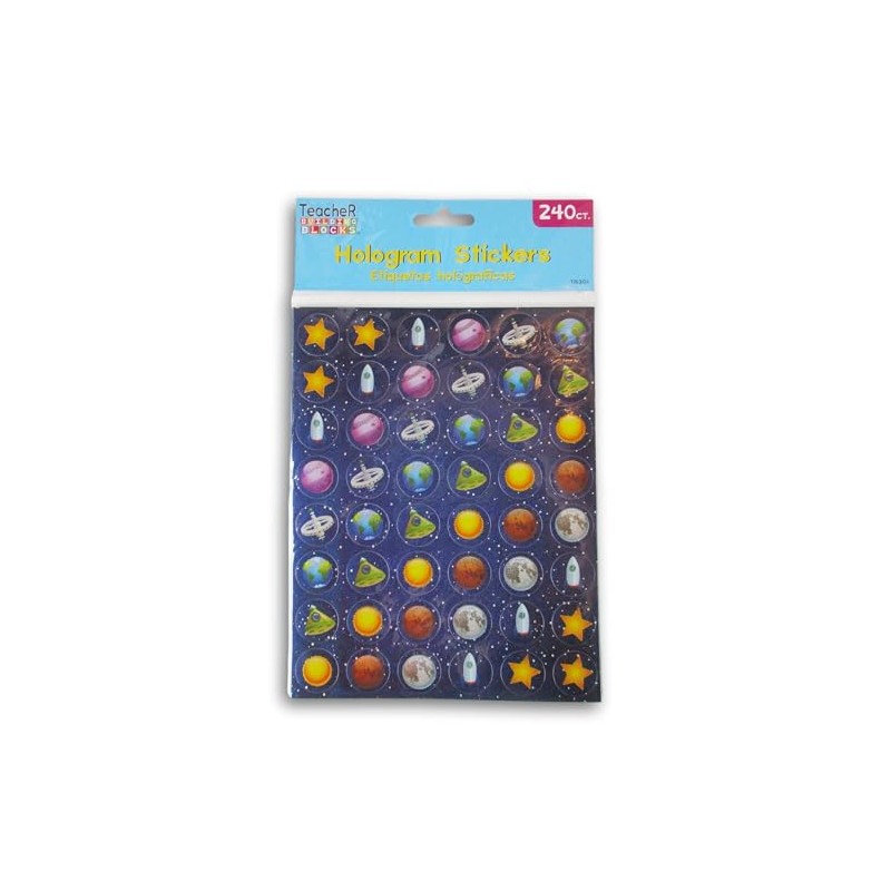 Stickabilities Holographic Stickers – Space. Planets, and Satellites for Crafts,
