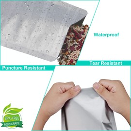 50 PCS 2/3 Gallon Mylar bags for food storage, Heat Sealable Bags Storage Bags for Food, Coffee Beans, tea, grains, etc.(8.6 x 12.6 Inch)