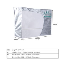 Air Conditioning Cover, Outdoor Anti-Dust, Anti-Snow, Waterproof, Sunproof Window Air Conditioning Protects with Air Vent and Tie Rope (1.5p)