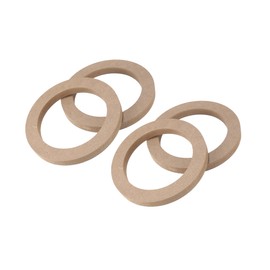 Partuto 4 Pcs 5" Universal Wooden Khaki Car Speaker Subwoofer Spacer Rings Replacement