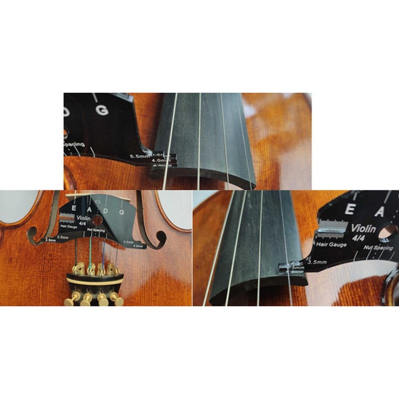 T TOOYFUL Violin Bridge Finger Scraper Carbon Fibre Black Multifunctional