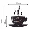 Modern Kitchen Wall Clock, Cup