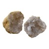 VIE White Quartz Geode Pairs, Size 00