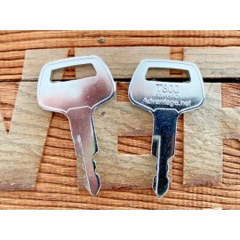 Aftermarket 2 keys - 26322-42311 T800 Ignition Key For Various TCM Wheel Loader Models