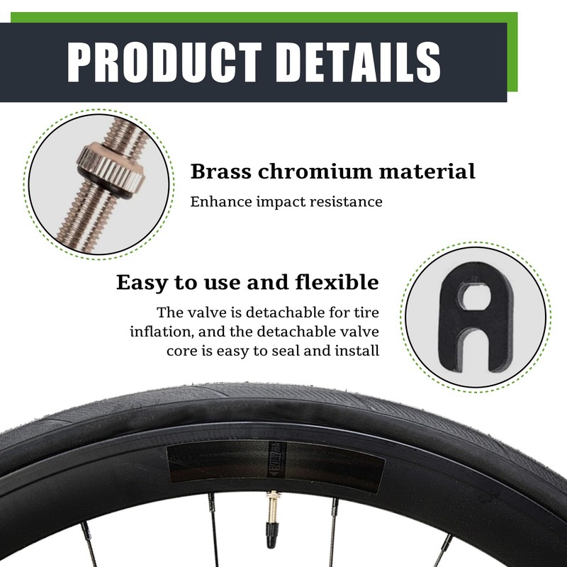 Unisex Tubeless Valves Bicycle Valves High Quality Chrome Plated Brass