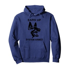 German Shepherd Ears Up System Armed Outfit Dog Breed Animal Pullover Hoodie
