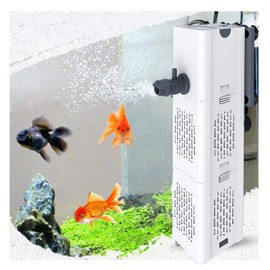 Ultra Quiet Fish Tank Filter 4-in-1 Internal Aquarium Filter,500-1800L/H Submersible Water Filter Pump Multifunctional Filter Water Pump for Betta, Turtle, Pond Fish, Garden. (30W 480GPH (1800L/H))