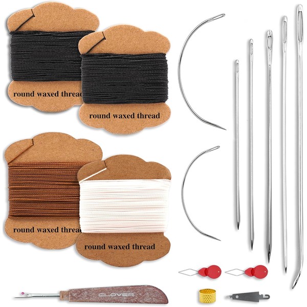 Upholstery Repair Kit: Extra Strong Waxed Sewing Thread 4 Rolls