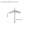 sourcing map 20Pcs Spring Toggle Bolt Anchors, 1/8"x2" Butterfly Anchors