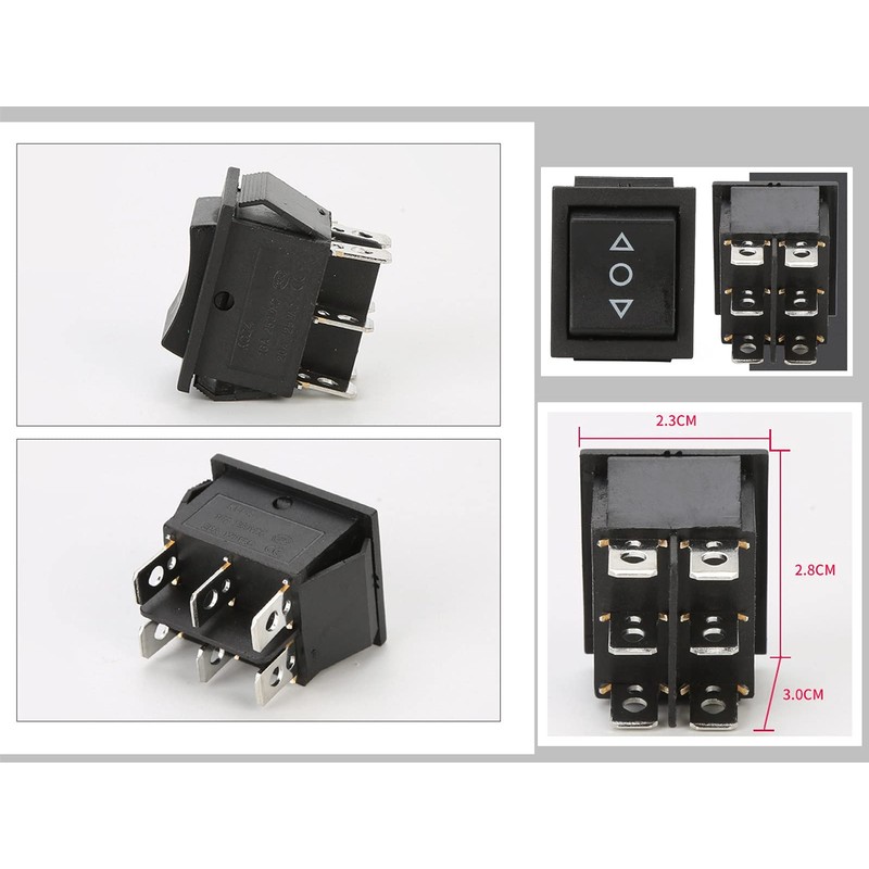 2PCS Momentary Polarity Reverse Switch DC 12V 20A Motor Control