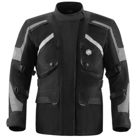 ILM Motorcycle Jacket Adventure Mens Riding Armored Airflow Dirt Bike Touring Waterproof Clothing All Season Model RL01