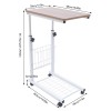 Bed Side Table Hospital Overbed Rolling Tray Adjustable Bedside Working