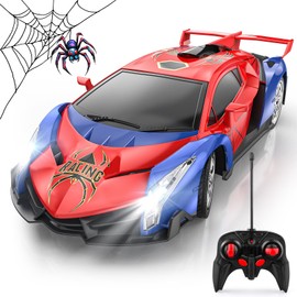 FUIOCOCP Remote Controlled Car Spider Toy from 3 4 5 6 7 8 9 Years, 1:18 15 km/h RC Car Drift Cars Sport Racing Car Remote Controlled with LED Headlights Children Games Gift Boys Girls 3-12 Years