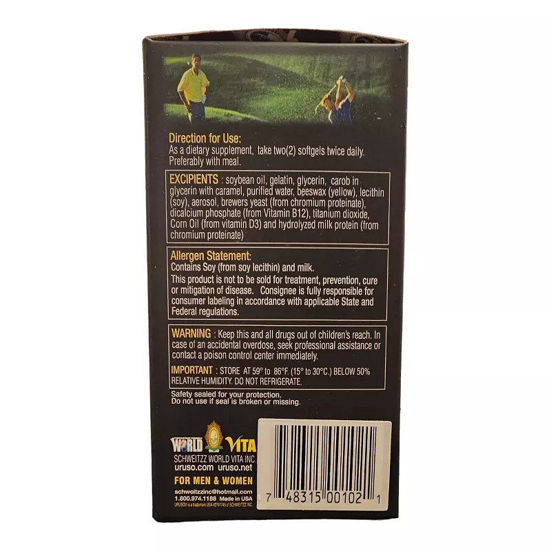 Schweitzz Uruso Liver Premier Staminex High Potency Energy Formula Antioxidant