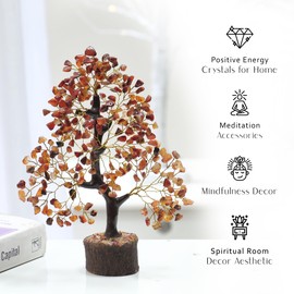 Carnelian Crystal Tree, Gemstones, Gem Tree, Crystals Healing, Spiritual Items, Money Crystal Stone, Home Decor, Carnelian Stone, Feng Shui Decor For Home, Birthday Gifts For Women, House Warming Gift