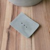 wohnfreuden Sandstone Soap Dish Grey Square 12 cm - Stone