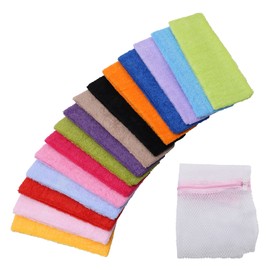 INNOLIFE Fashionable Thin Gym Workout Women's Yoga Soft Cotton Stretchy Headbands Sweatbands Sports Indoor Outdoor Yoga Dance Exercise Fitness Headbands (15pcs Mixed Colors) with Laundry Bag