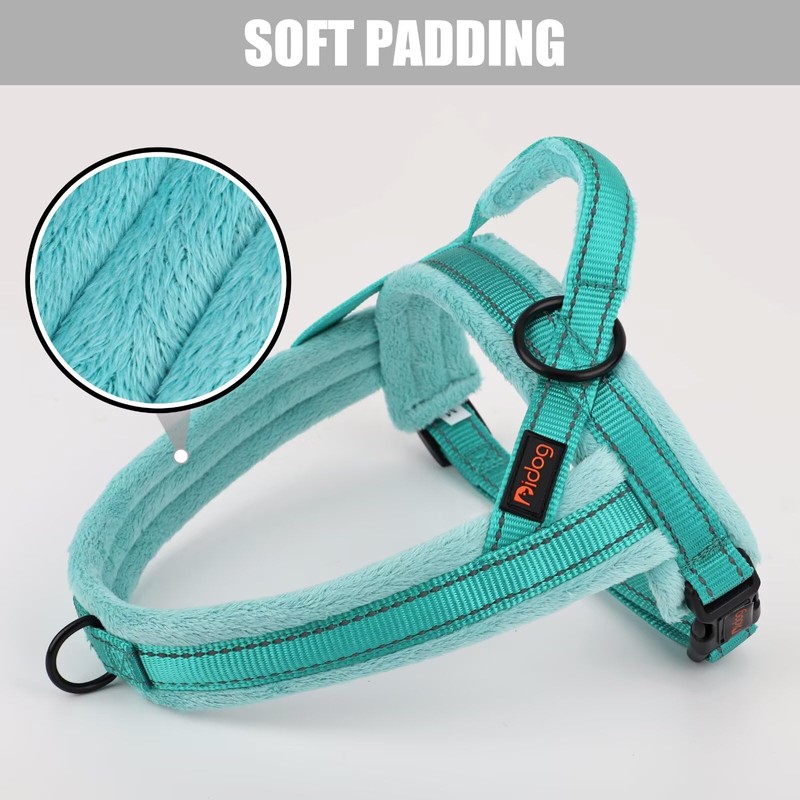 Didog Soft Flannel Padded Dog Vest Harness,Escape Proof/Quick Fit Reflective