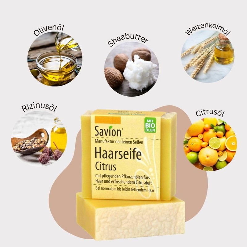 Savion Citrus Hair Wash Soap 85 g