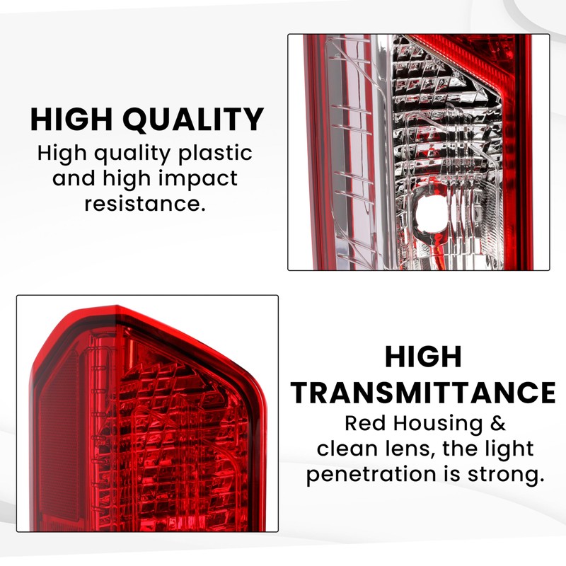 HECASA Pair Tail Light Compatible with 2015-2024 Ford Transit 150