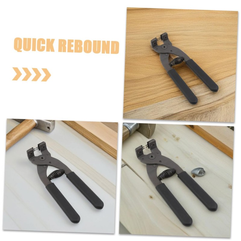 WOONEKY Handheld Leather Hole Punch Tool Ergonomic Carbon Steel Pliers