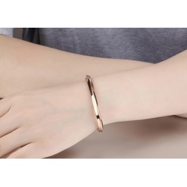 Women's Pink Gold Bracelet, 18k Plated, Zirconia, Titanium Bracelet, Sparkle, Fashionable, New York Style, Stainless Steel, Cubic Zirconia