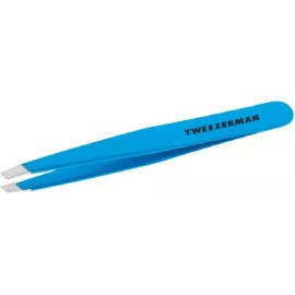 Twizman 트위저만 스테인리스 스틸 경사 핀셋 - 남녀용 눈썹 핀셋(블루 주얼) Tweezerman Stainless Steel Slanted Tweezers - Unisex Eyebrow Tweezers (Blue Jewel) [Blue Jewel]