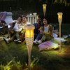 Evelynsun Solar Outdoor Lights, Solar Torch Lights Outdoor Flickering Flame,
