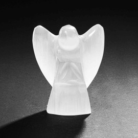 NKlaus Selenite Angel 10 x 8 x 4 cm - Hand Carved Selenite Angel for Meditation and Energy Work, Perfect Spiritual Decoration for Harmony and Healing Energy, Ideal for Spiritual Rituals 16333