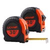 LICHAMP Tape Measure 30-Foot, 2 Pack Bulk Easy Read Measuring