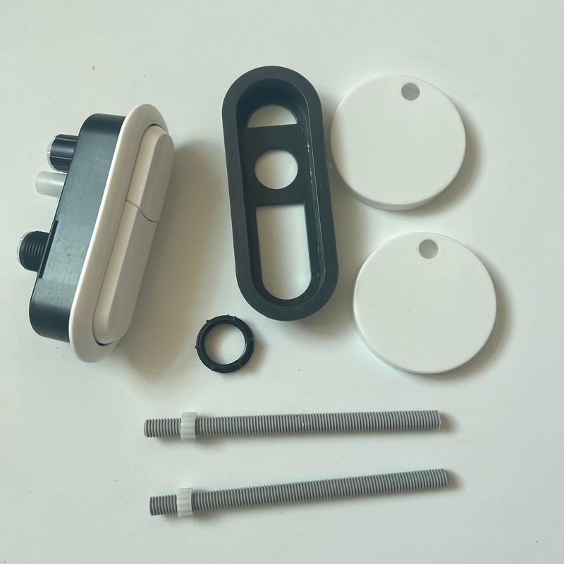 WinZo Toilet Oval Dual Flush Button with Toilet Seat Bolts