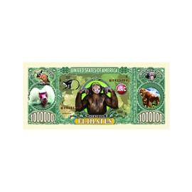 American Art Classics Set of 5 - Monkey Million Dollar Bill