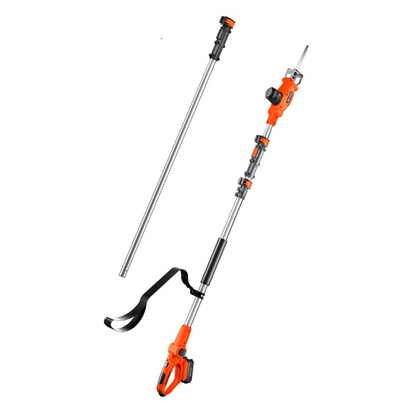 Ukoke Cordless Pole Tree Pruning 8.3-Inch Blade Saw for Tree Trmming, 20V 2.0A Battery & Charger Included,UPS-01