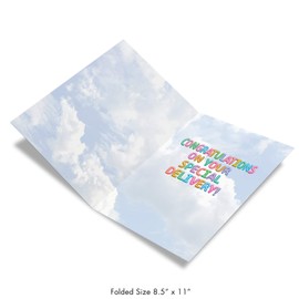 NobleWorks, Inflated Messages - Baby Card Greeting Card (8.5 x 11 Inch) -, Baby Boy J5651KBBG-US