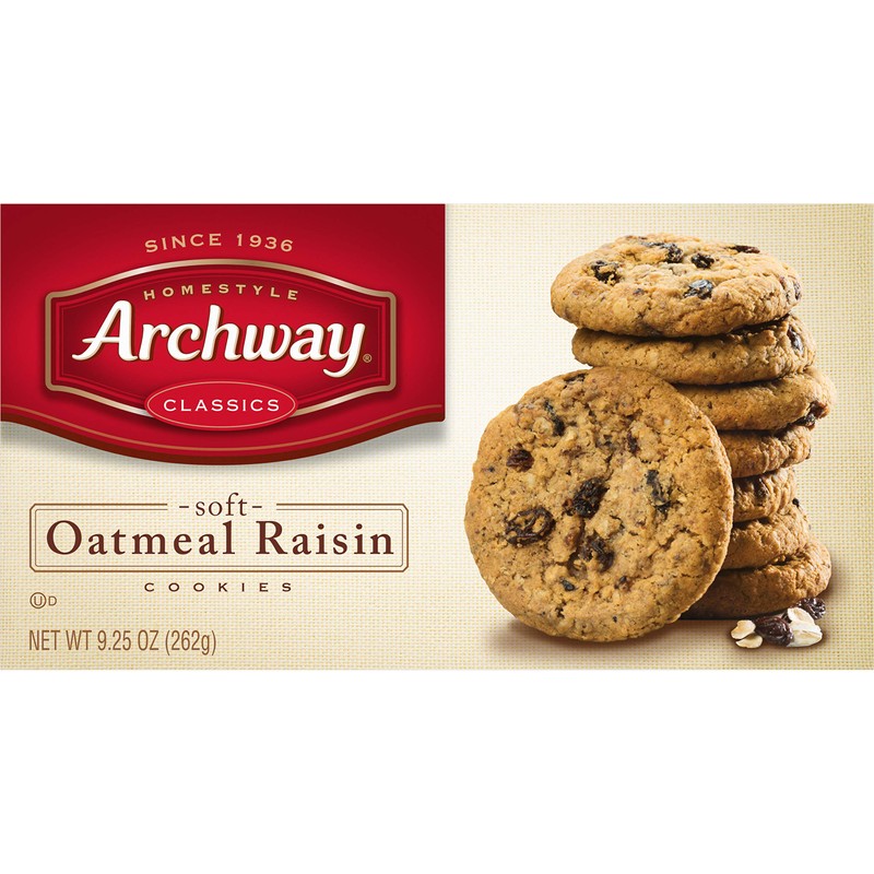 Archway Cookies, Oatmeal Raisin Classic Soft, 9.25 Oz