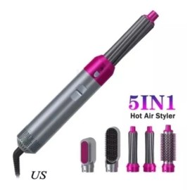 Total Supplier 5en1 Rizadores De Peine De Aire Caliente Multifuncion Morado