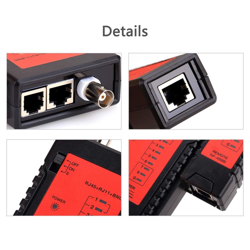 KELUSHI NF468B - Comprobador de cable de red RJ45 RJ11