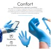 Guantes De Nitrilo Libre De Latex Sin Polvo Azul Negro